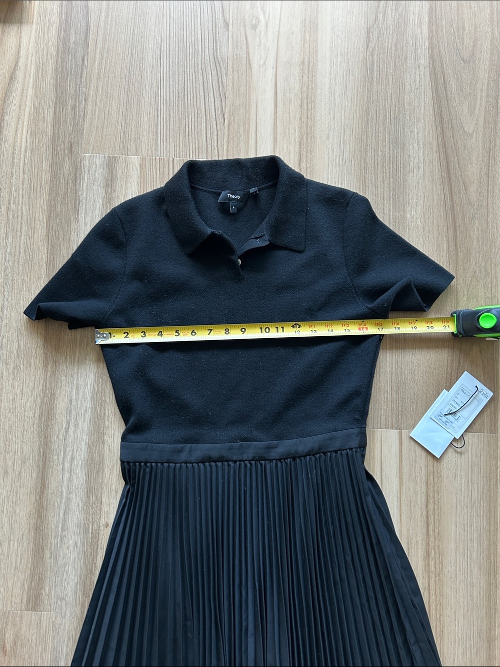 NWOT Theory Pleated Combo Polo Dress - Picture 7 of 9